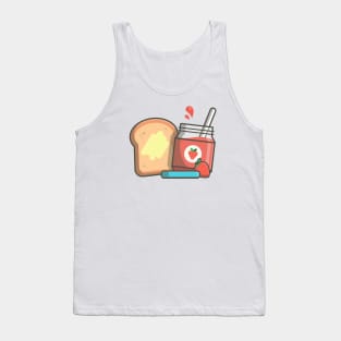 Toast bread with strawberry jam Tank Top